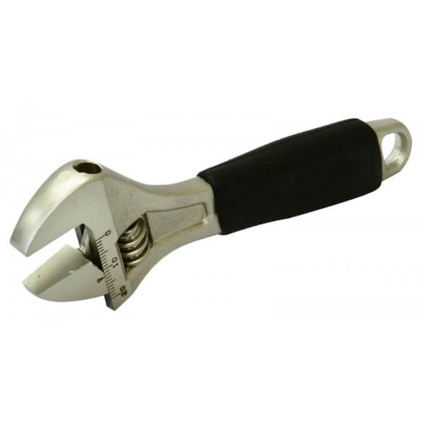 150mm Adjustable Wrench Rubber Grip Handle Rolson Tools