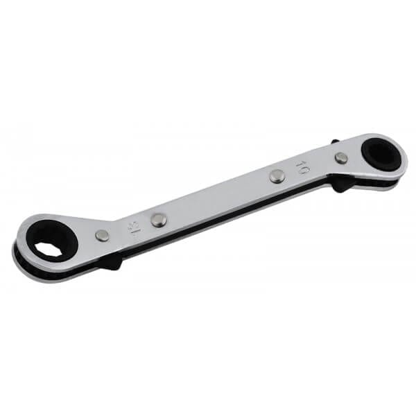 Offset Ratchet Ring Spanner 10&13mm With Forward And Reverse Ratchet Mechanism 