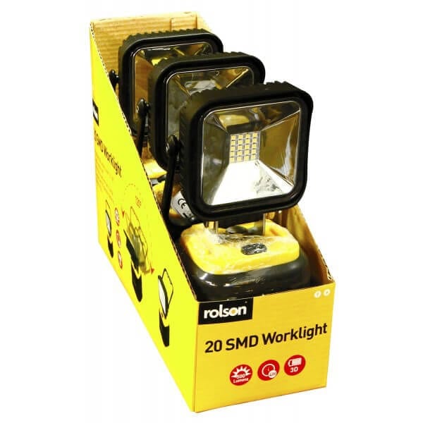 20 SMD Work Light 3D Batteries - Rolson Tools
