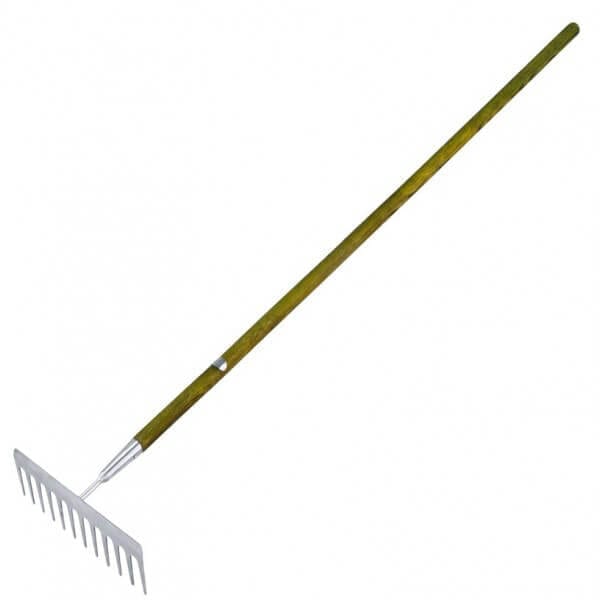 Stainless Steel Garden Rake with Ash Handle - Rolson Tools