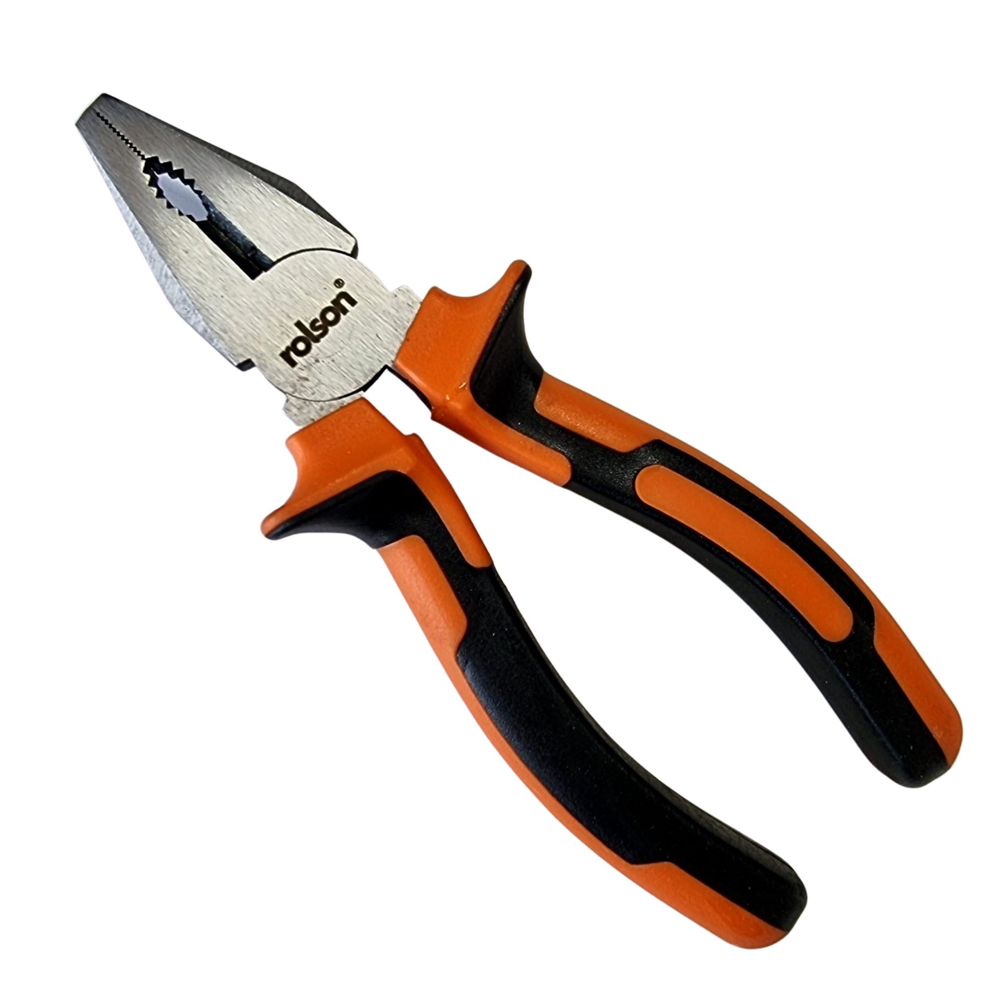 150mm Combination Pliers 21046 - Drop forged steel jaws with non slip soft  grip handle - Rolson Tools