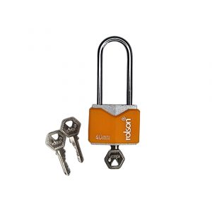 40mm Iron Padlock Long 58mm Shackle 66545 with 3 keys and protective jacket