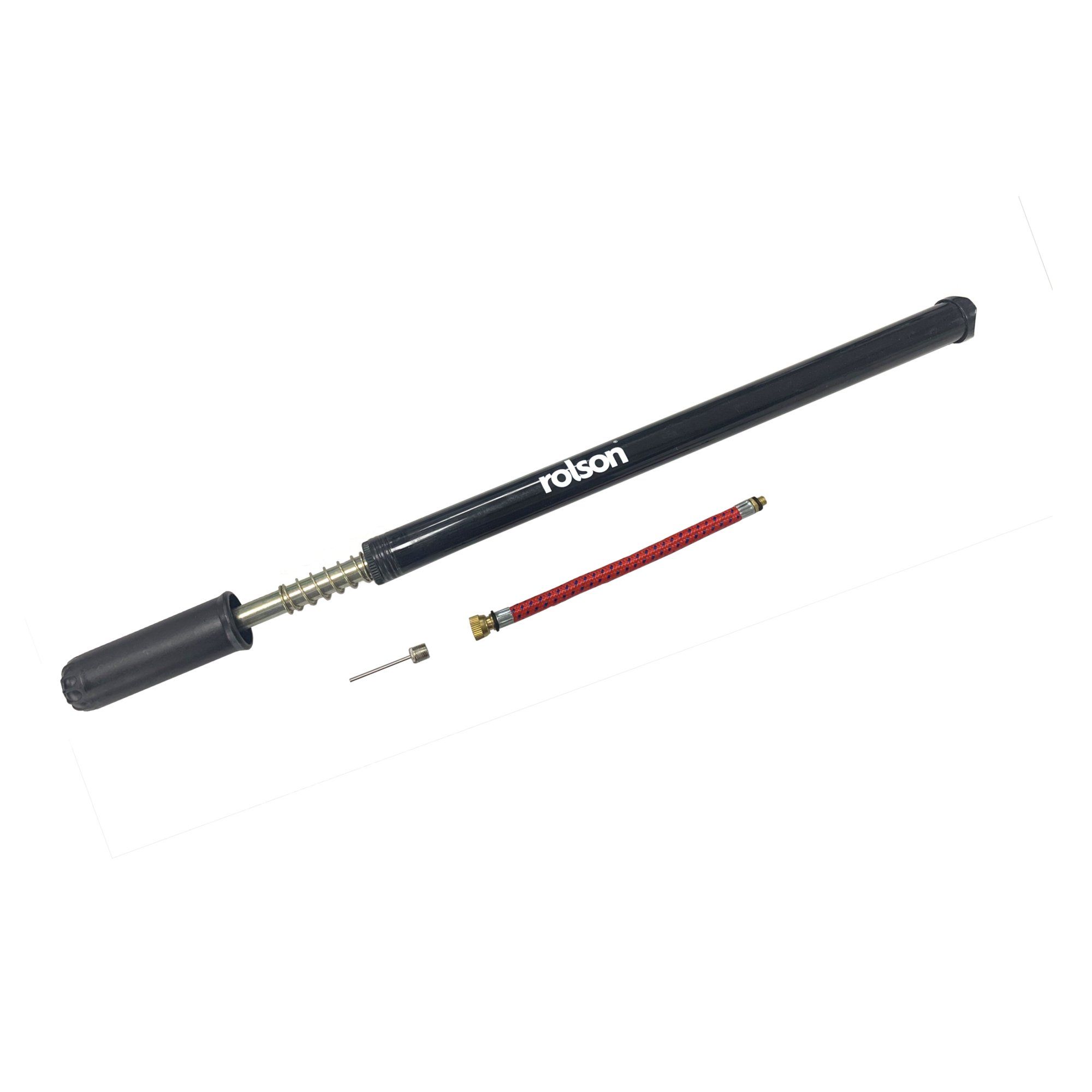 Traditional Bike Pump with Schrader valve and needle adaptor 42960. Length  375mm ( 15inch ) great basic pump.