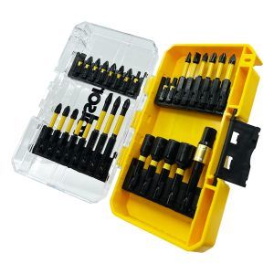 30326 impact driver bit set ideal for use with impact drivers for many tasks this set has different bit styles and also nut spinners in a tough storage case