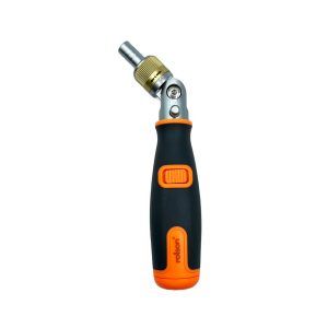 screwdriver with adjustable flexible head and ratchet