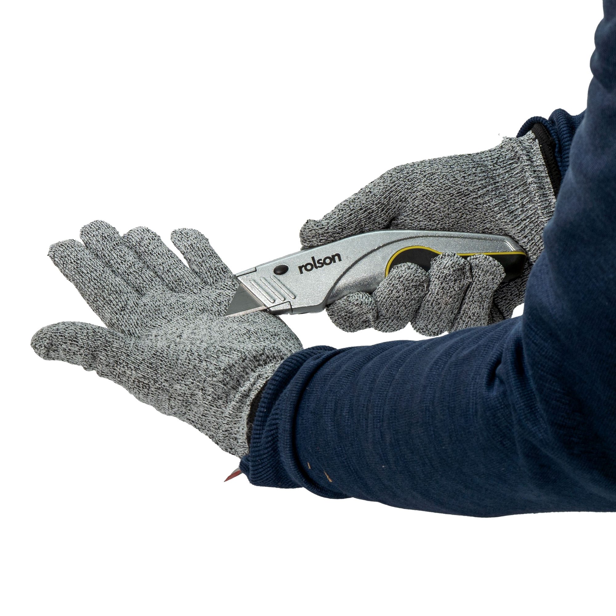 Cut Resistant Work Gloves (60658)- (Large) - Rolson Tools
